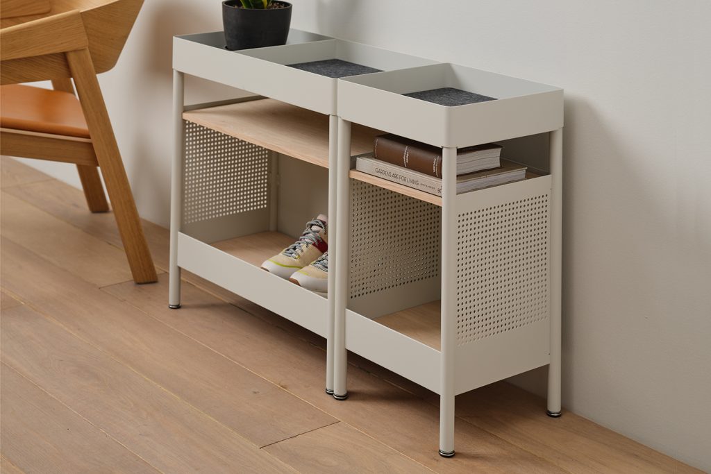 Large and Small Stella carts in Linen