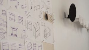 Product Sketches in Jesse Hill's Studio