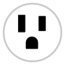 AC-Receptacle-White AC Receptacle in white