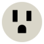 AC-Receptacle-tan AC Receptacle in tan